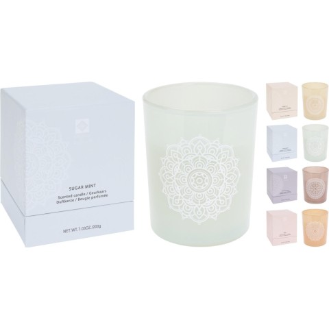 CANDELA IN VETRO CON BOX 10CM